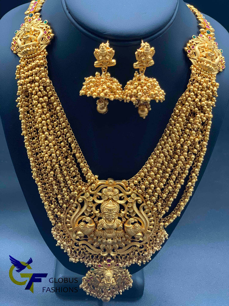 Alluring Antique one gm Gold Necklace Set